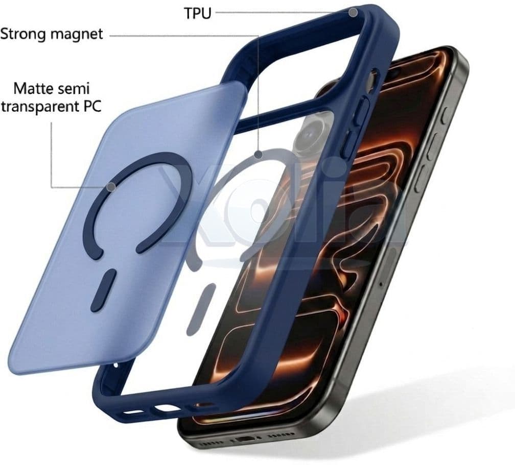 Xolia Back Cover for Apple iPhone 17 Pro (Blue, Shock Proof, Polycarbonate, Silicon, Pack of: 1)