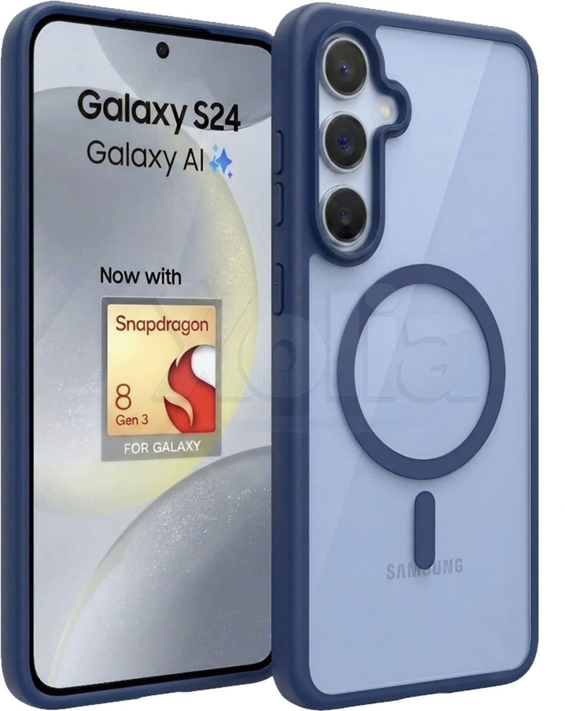 Xolia Back Cover for Samsung Galaxy S24 5G (Blue, Shock Proof, Polycarbonate, Silicon, Pack of: 1)