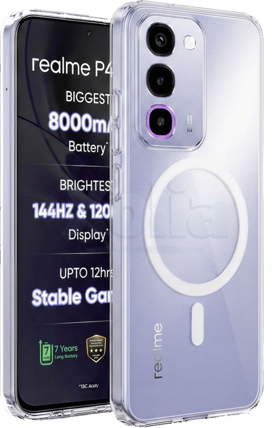 Xolia Anti Yellow Back Cover for Realme P4r 5G (Transparent, Shock Proof, Polycarbonate, Pack of: 1)