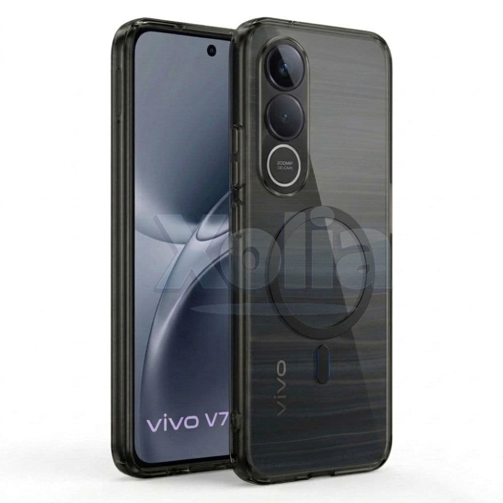 Xolia Anti Yellow Back Cover for Vivo V70 FE 5G (Black, Shock Proof, Polycarbonate, Pack of: 1)