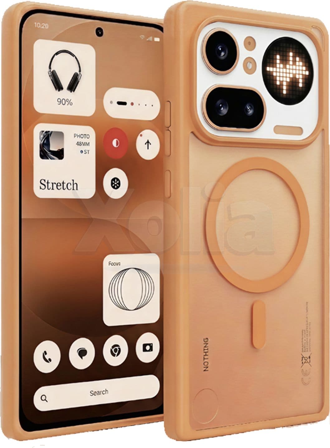 Xolia Back Cover for Nothing Phone 4a Pro 5G (Orange, Shock Proof, Polycarbonate, Silicon, Pack of: 1)