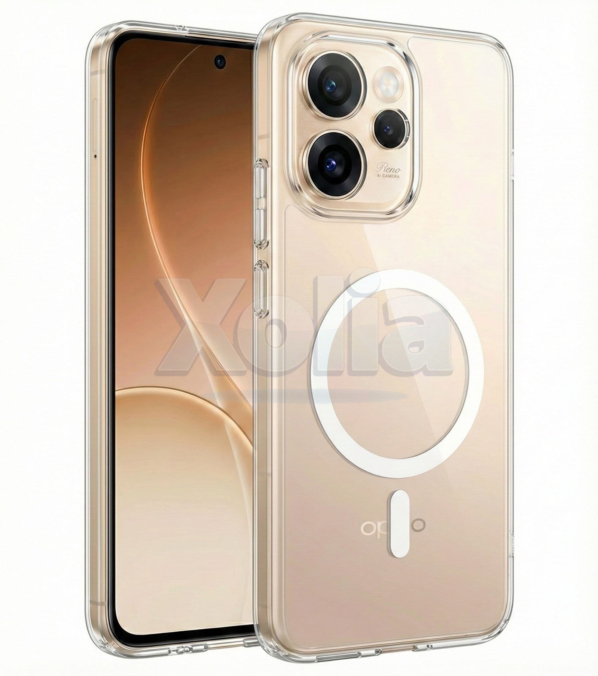 Xolia Anti Yellow Back Cover for Oppo Reno 15 Pro 5G (Transparent, Shock Proof, Polycarbonate, Pack of: 1)