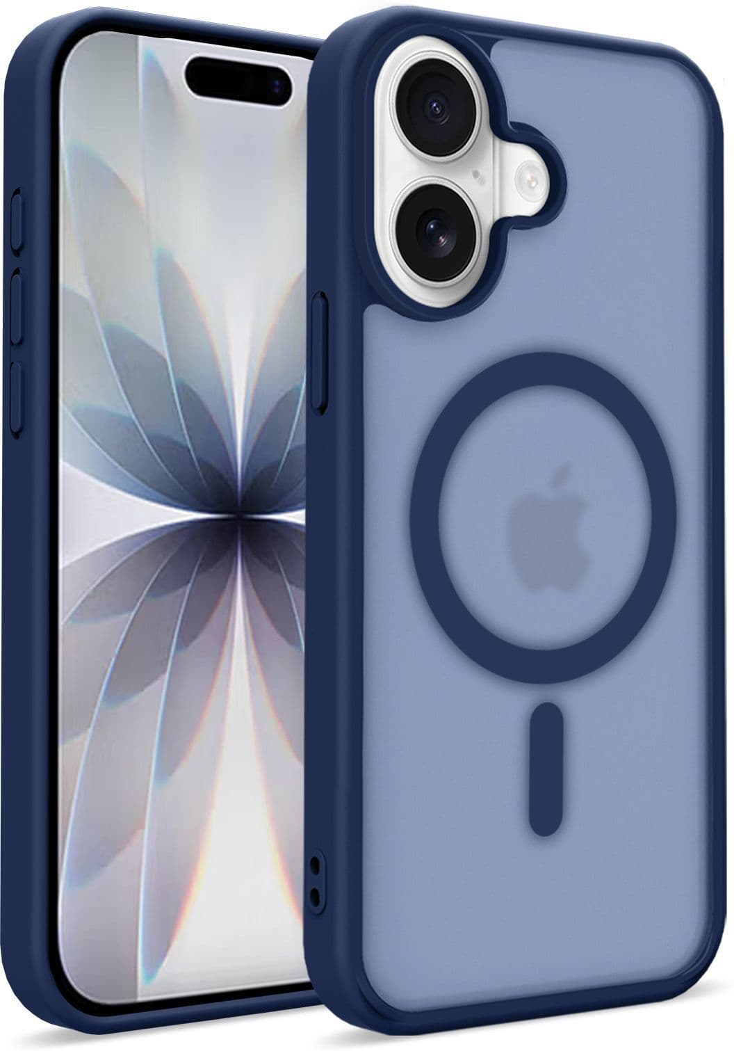 Xolia Back Cover for Apple iPhone 16 (Blue, Shock Proof, Polycarbonate, Silicon, Pack of: 1)