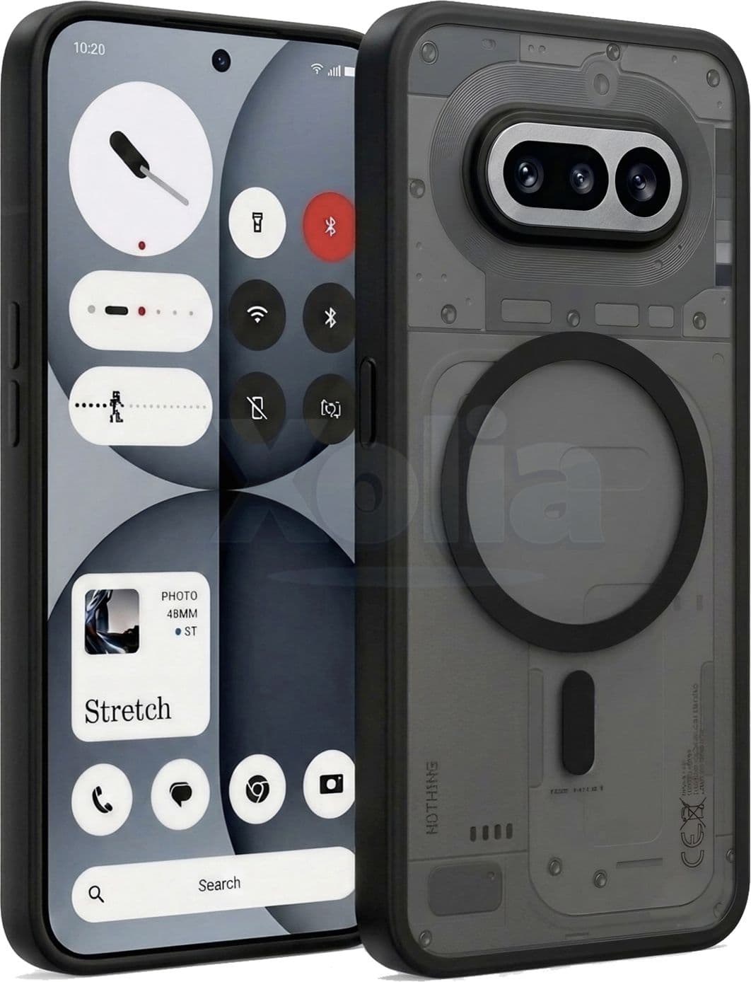 Xolia Back Cover for Nothing Phone 4a 5G (Black, Shock Proof, Polycarbonate, Silicon, Pack of: 1)