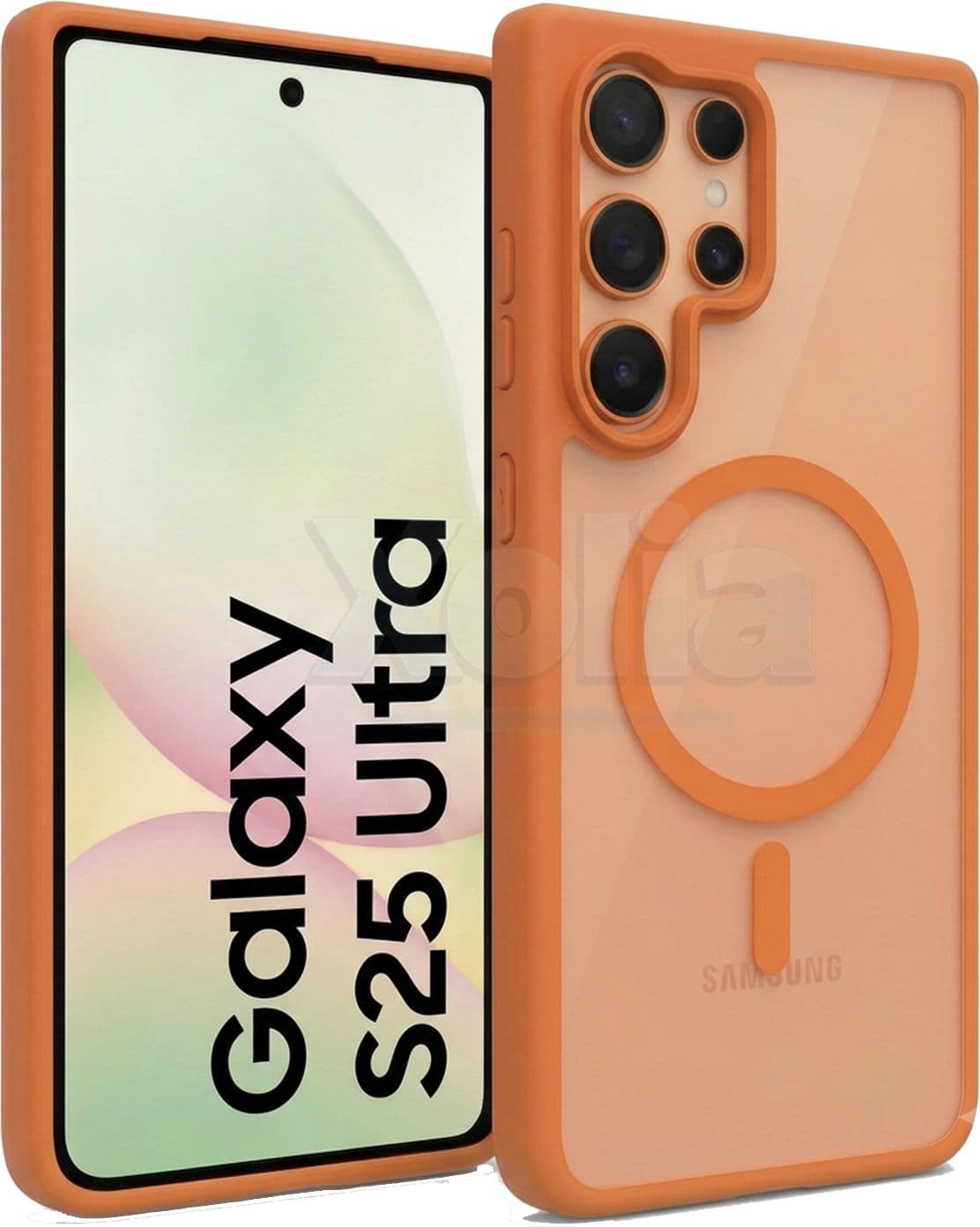 Xolia Back Cover for Samsung Galaxy S25 Ultra 5G (Orange, Shock Proof, Polycarbonate, Silicon, Pack of: 1)