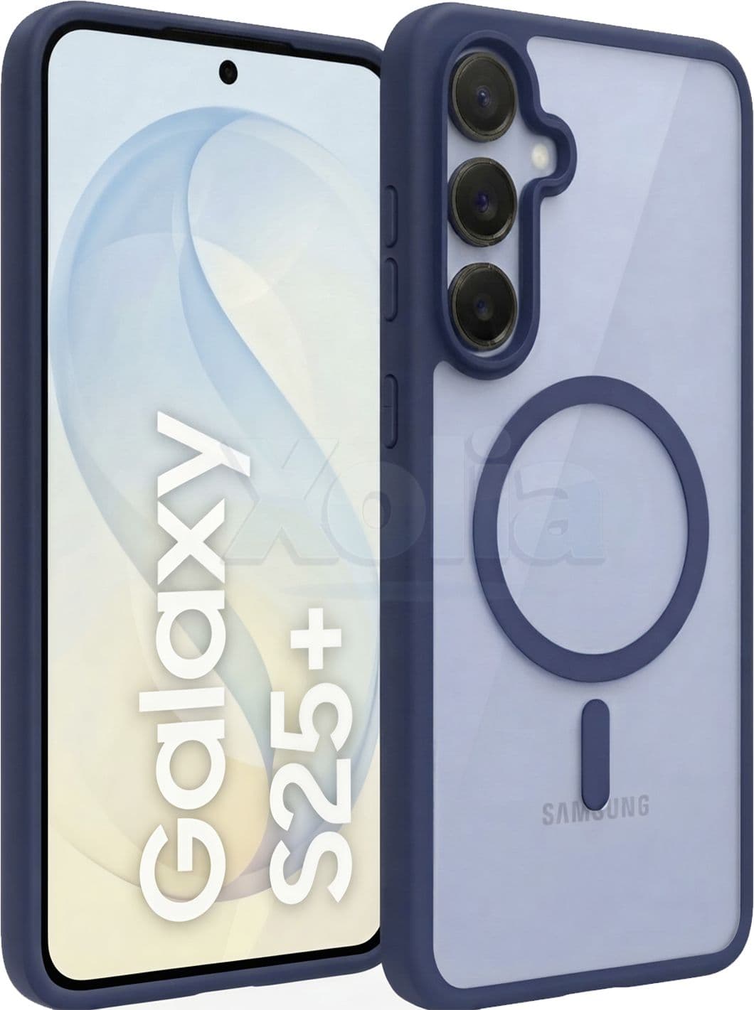 Xolia Back Cover for Samsung Galaxy S25 Plus 5G (Blue, Shock Proof, Polycarbonate, Silicon, Pack of: 1)